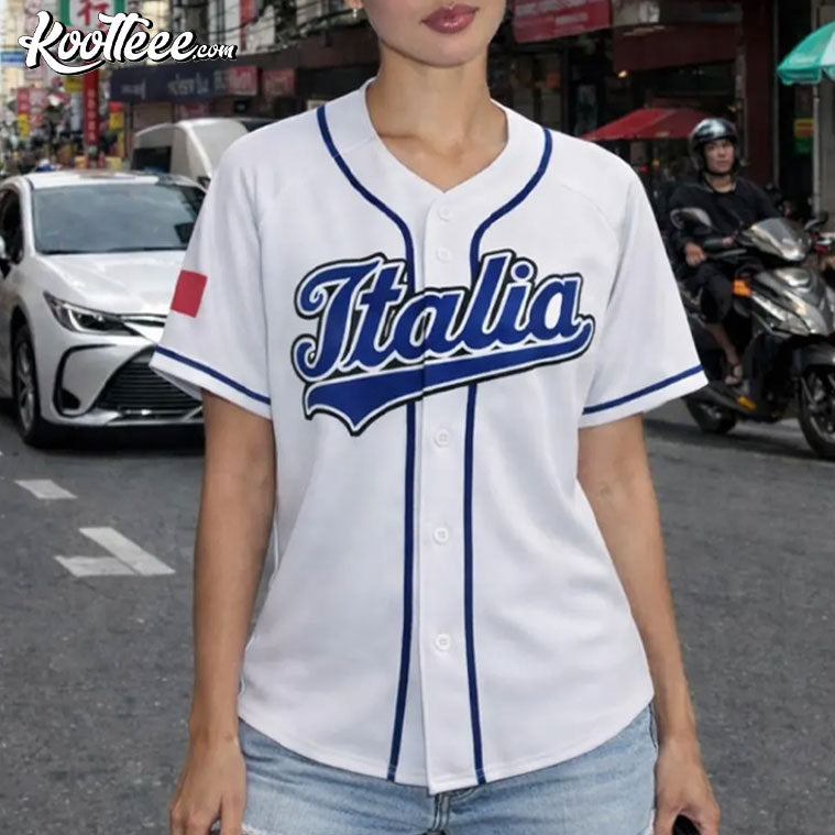 Italian Flag Team Uniform Custom Italia Baseball Jersey