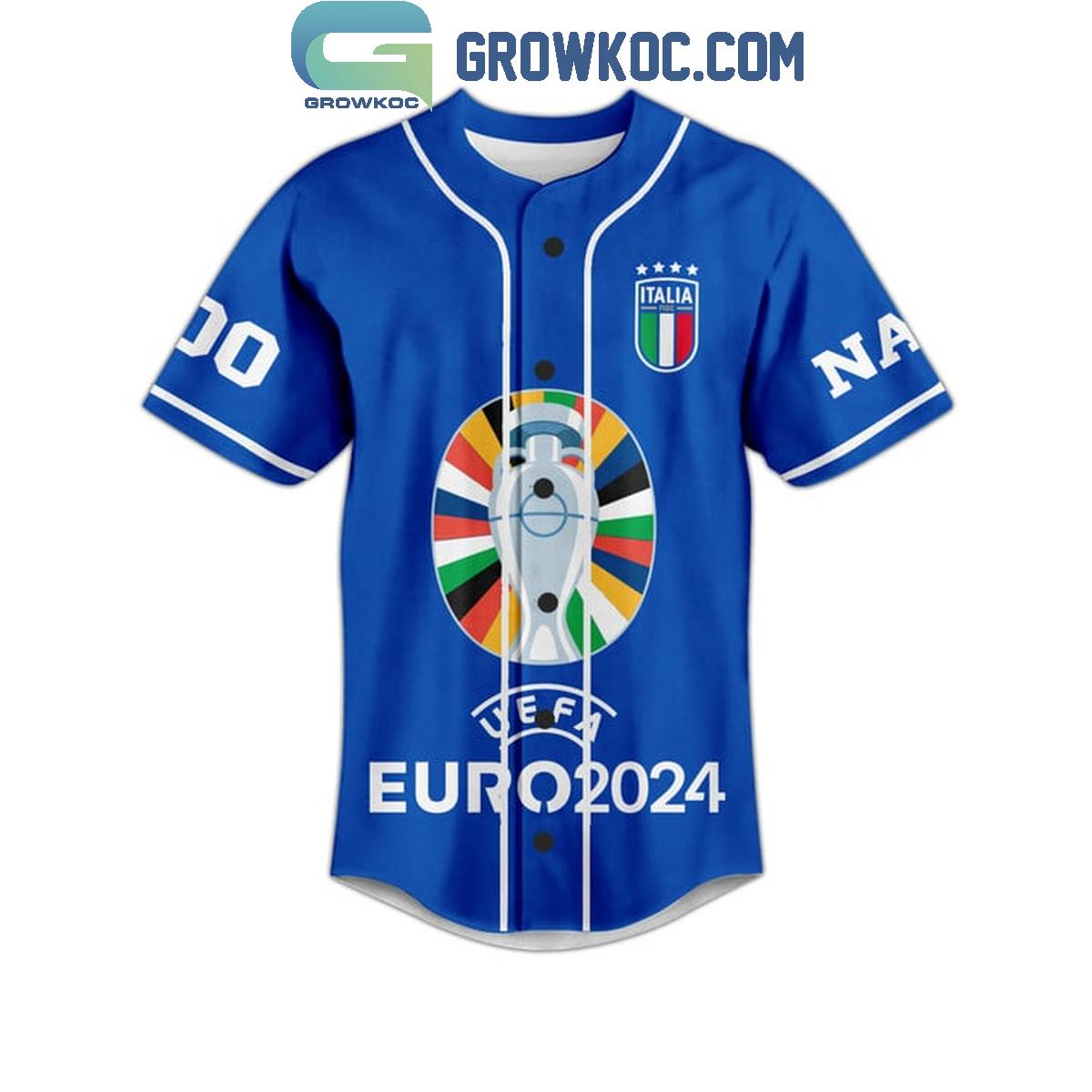 Italy Team European Football Championship UEFA EURO 2024 Personalized Baseball Jersey
