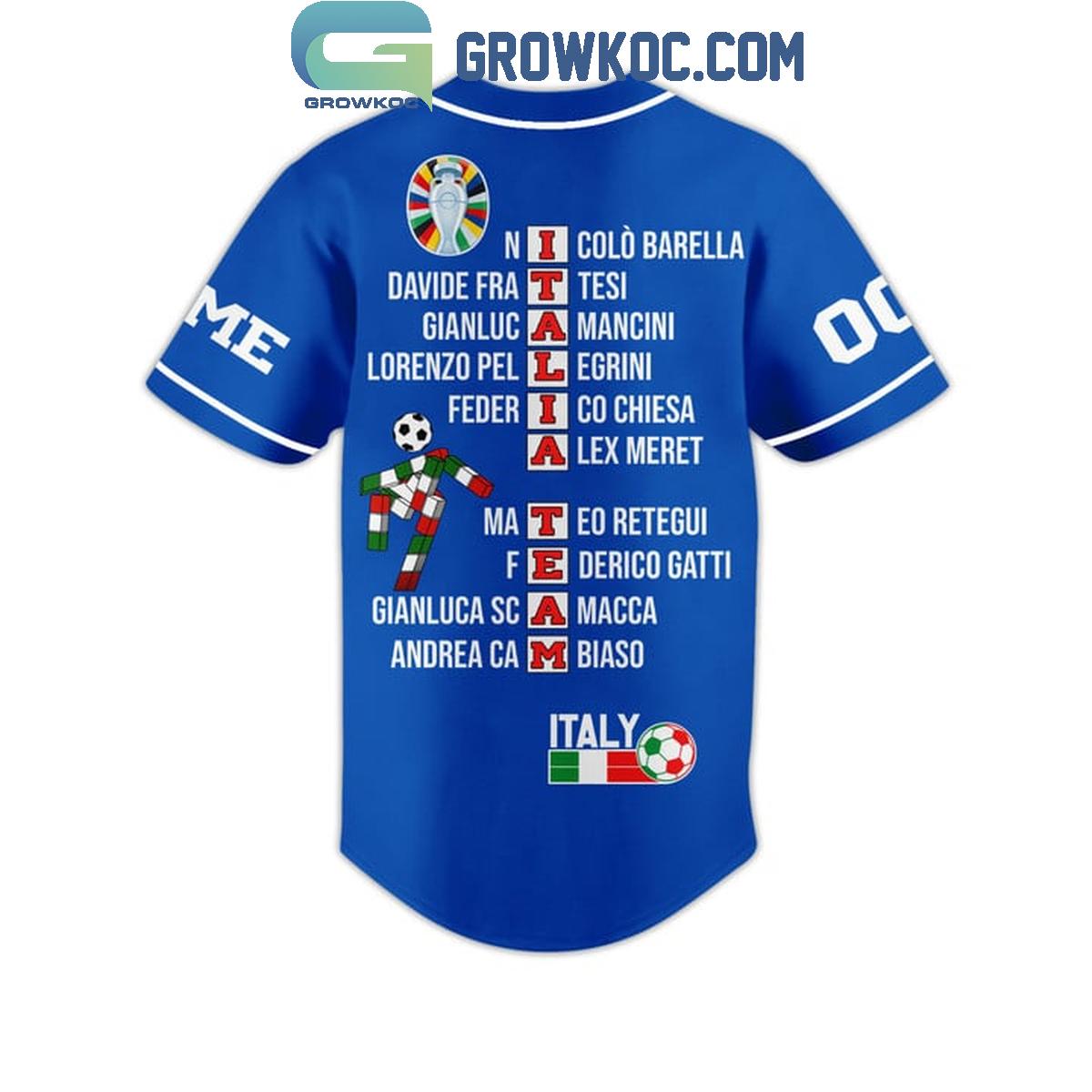 Italy Team European Football Championship UEFA EURO 2024 Personalized Baseball Jersey