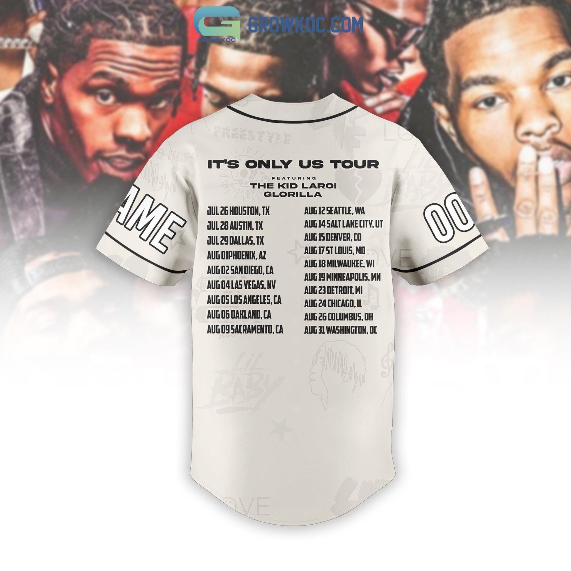 It’s Only Us Tour Lil Baby Personalized Baseball Jersey