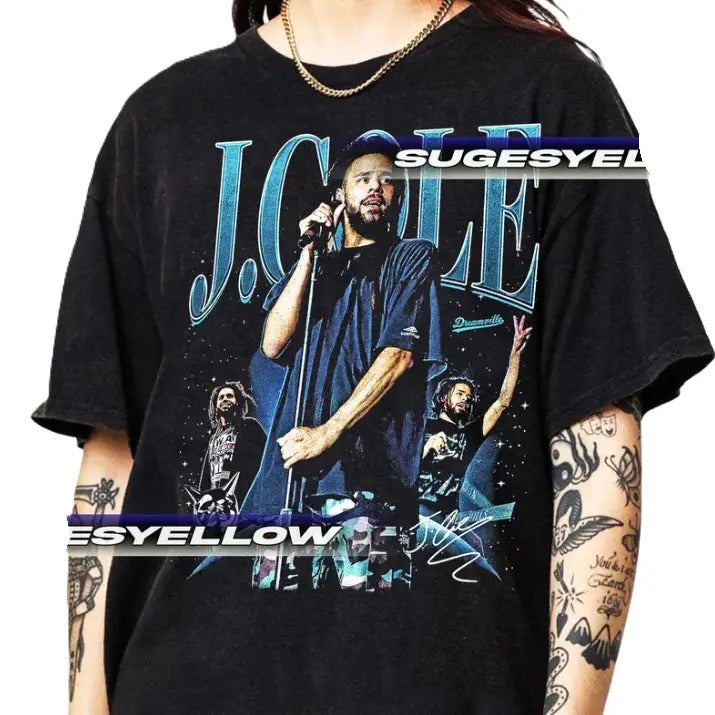 J. Cole Unisex Softstyle T-Shirt, Classic Hip Hop Artist Tee, Dreamville Fan Apparel, Rap Lyrics Shirt, Urban Streetwear,...
