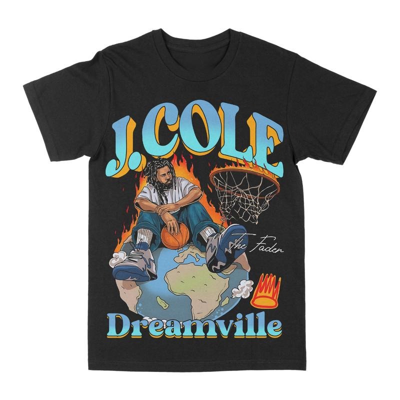 J Cole "Dreamville World" Graphic Tee Shirt, Fans Gift For Men And Women T-Shirt Hoodie, Sweatshirt | WearSparks.com