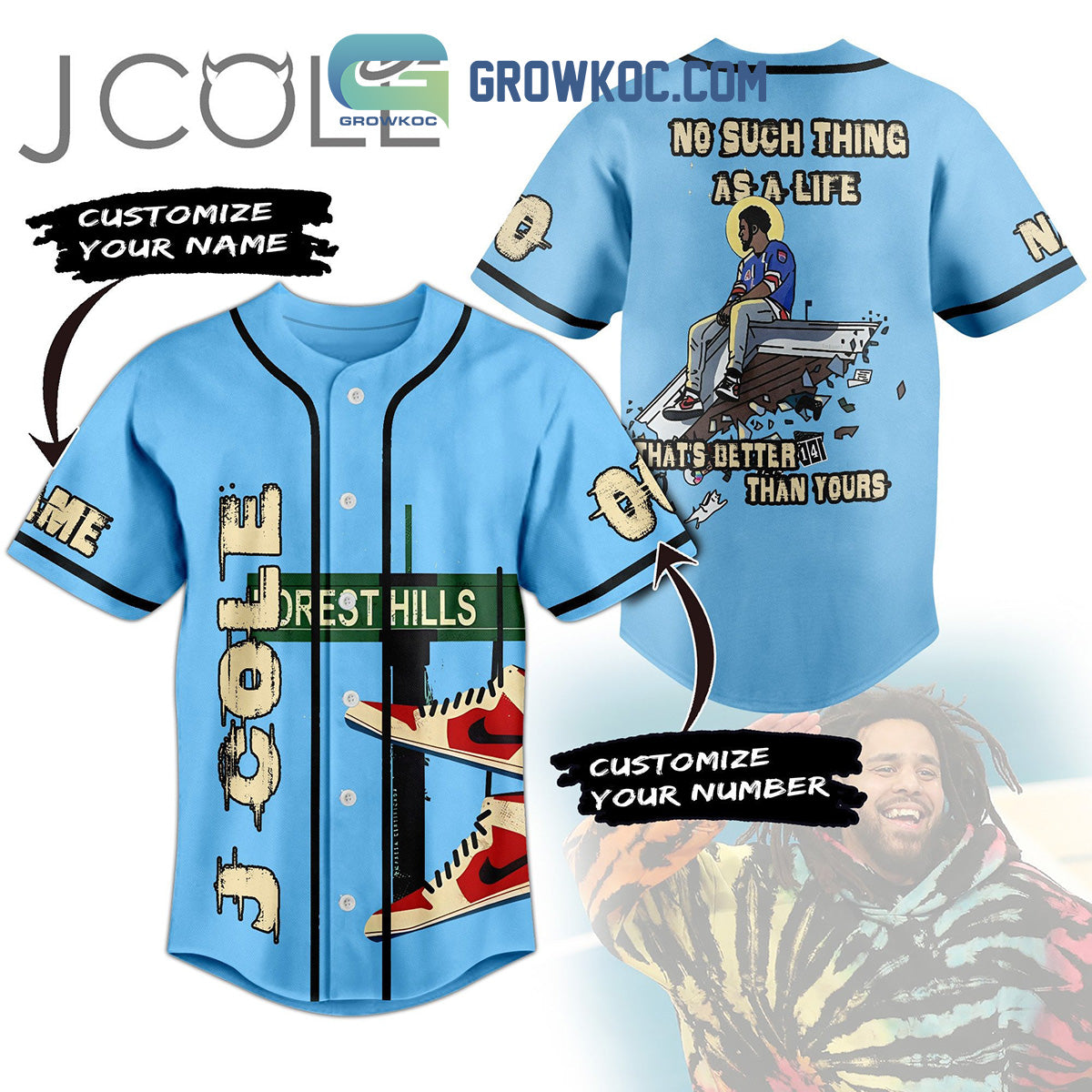 J. Cole No Life Is Better Than Yours Personalized Baseball Jersey