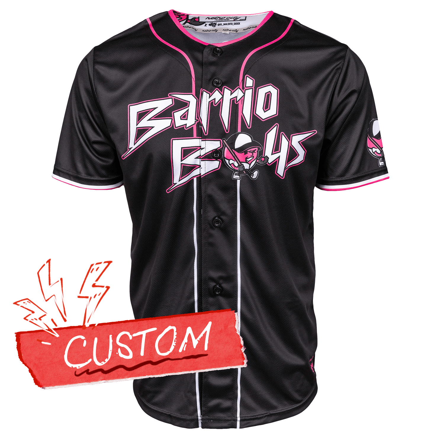 Barrio Boys Seamhead Baseball League Jersey (Away) *CUSTOM*