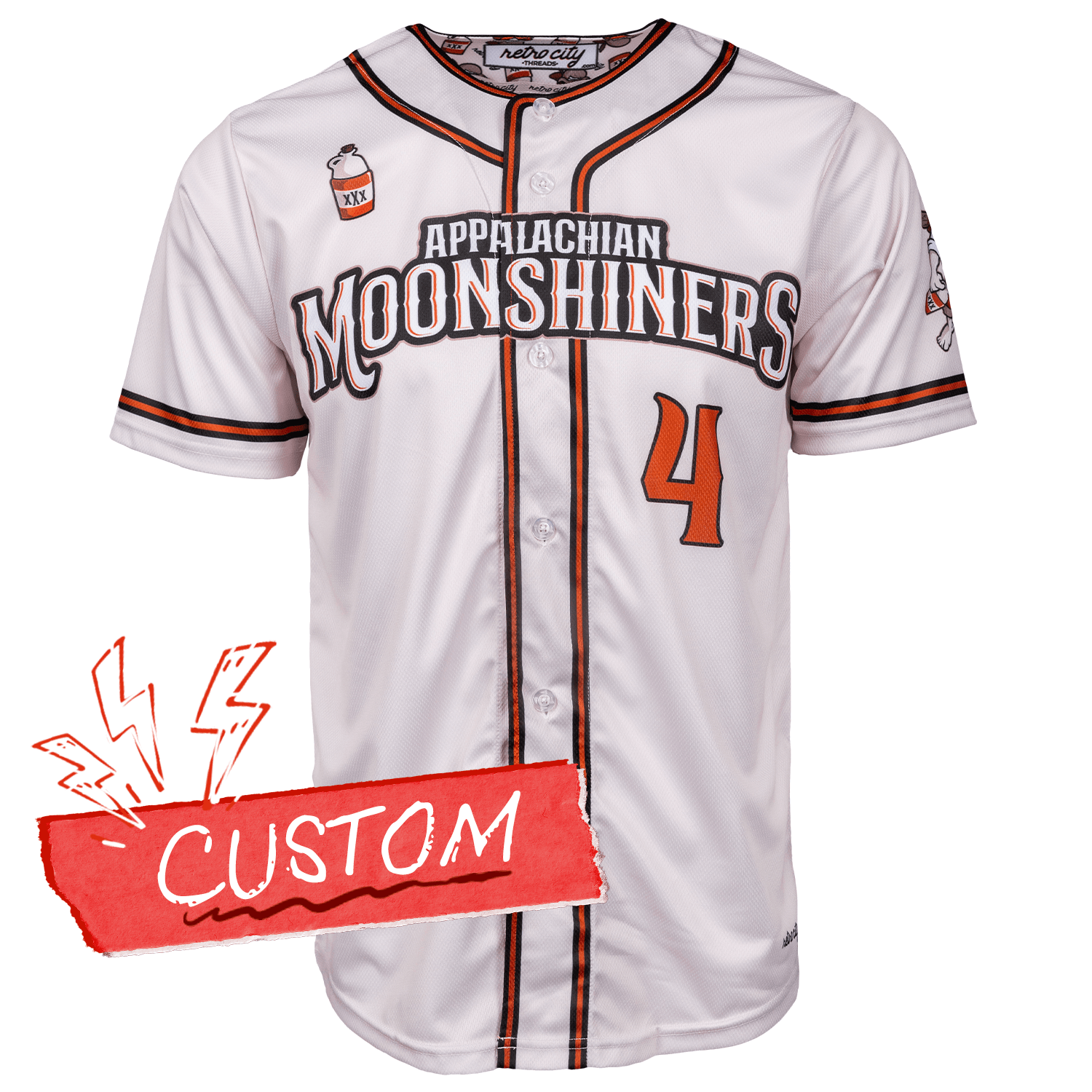 Appalachian Moonshiners Seamhead Baseball League Jersey (Home) *CUSTOM*