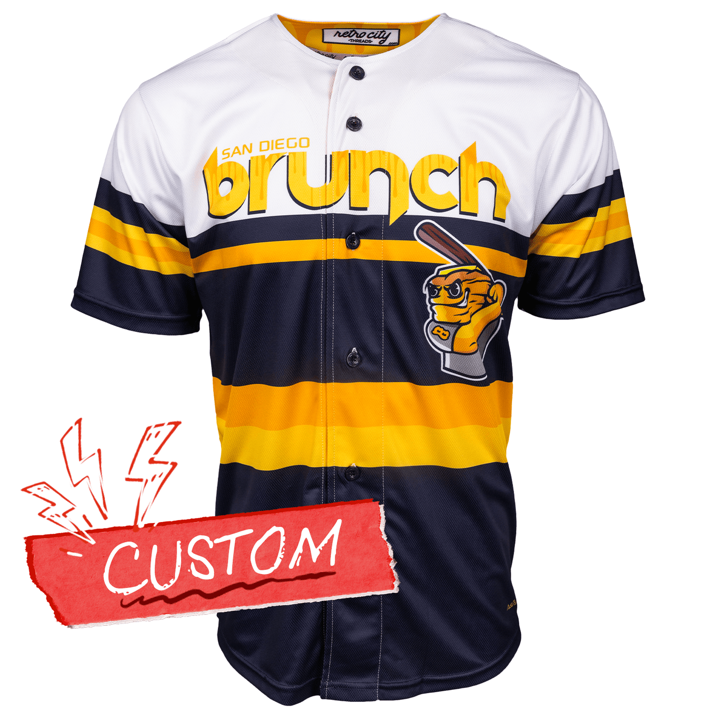 San Diego Brunch Seamhead Baseball League Jersey (Away) *CUSTOM*