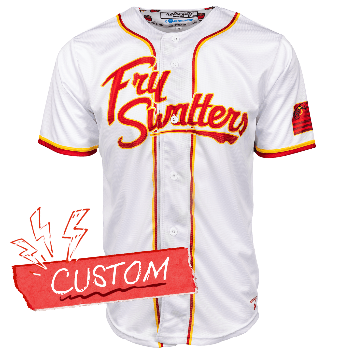 Fry Swatters Seamhead Baseball League Jersey (Home) *CUSTOM*