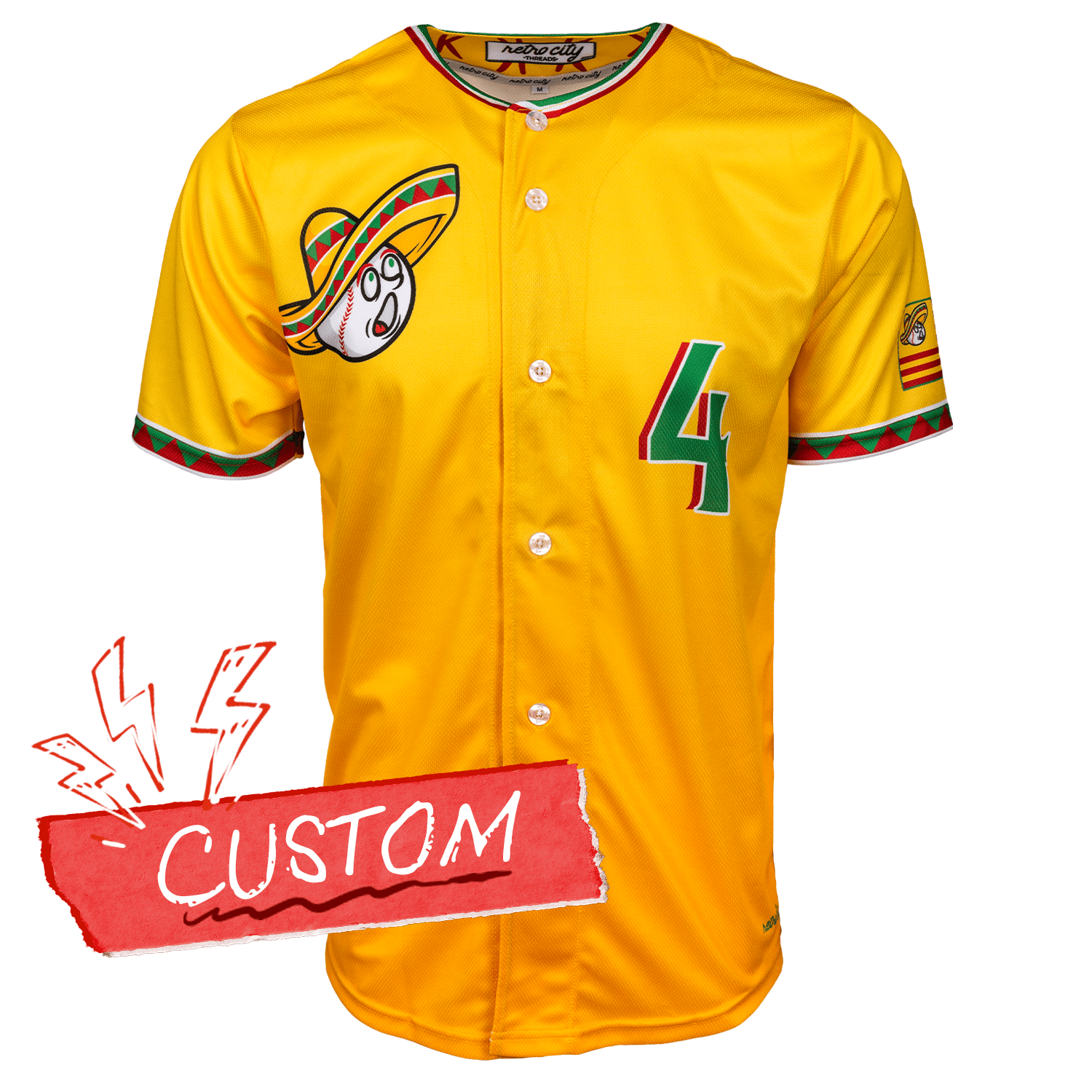 Golden Sombreros Seamhead Baseball League Jersey (Away) *CUSTOM*