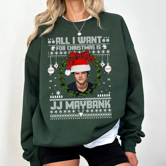 JJ Maybank Ugly Christmas Sweatshirt, Outer Banks Merch  , JJ Maybank Christmas Outfit, OBX SS4 Show Shirt Gift For...