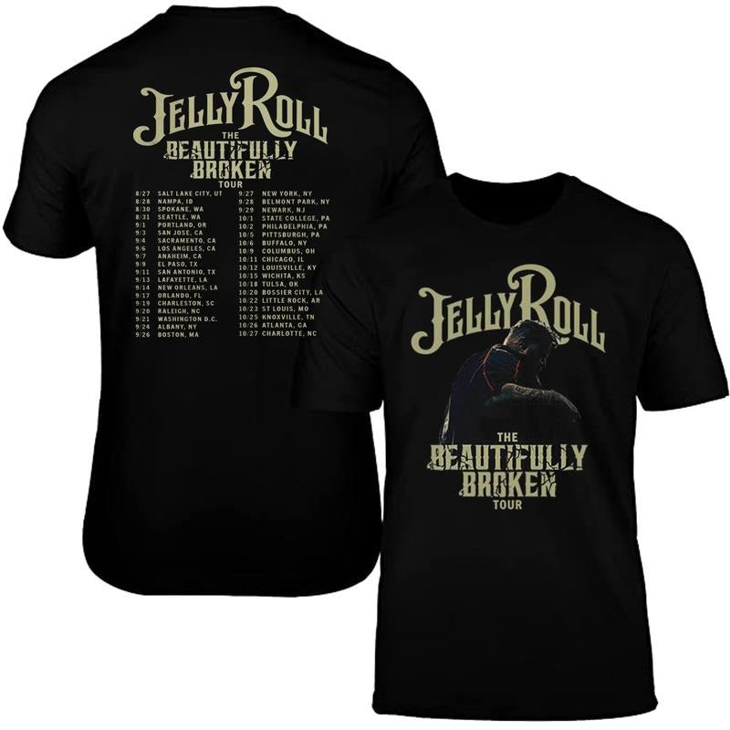 JR 2024 Tour Shirt Rapper Hip Hop Merch Concert Music Men Women  Shortsleeve Printed Front & Back Menswear Top Hoodie,...