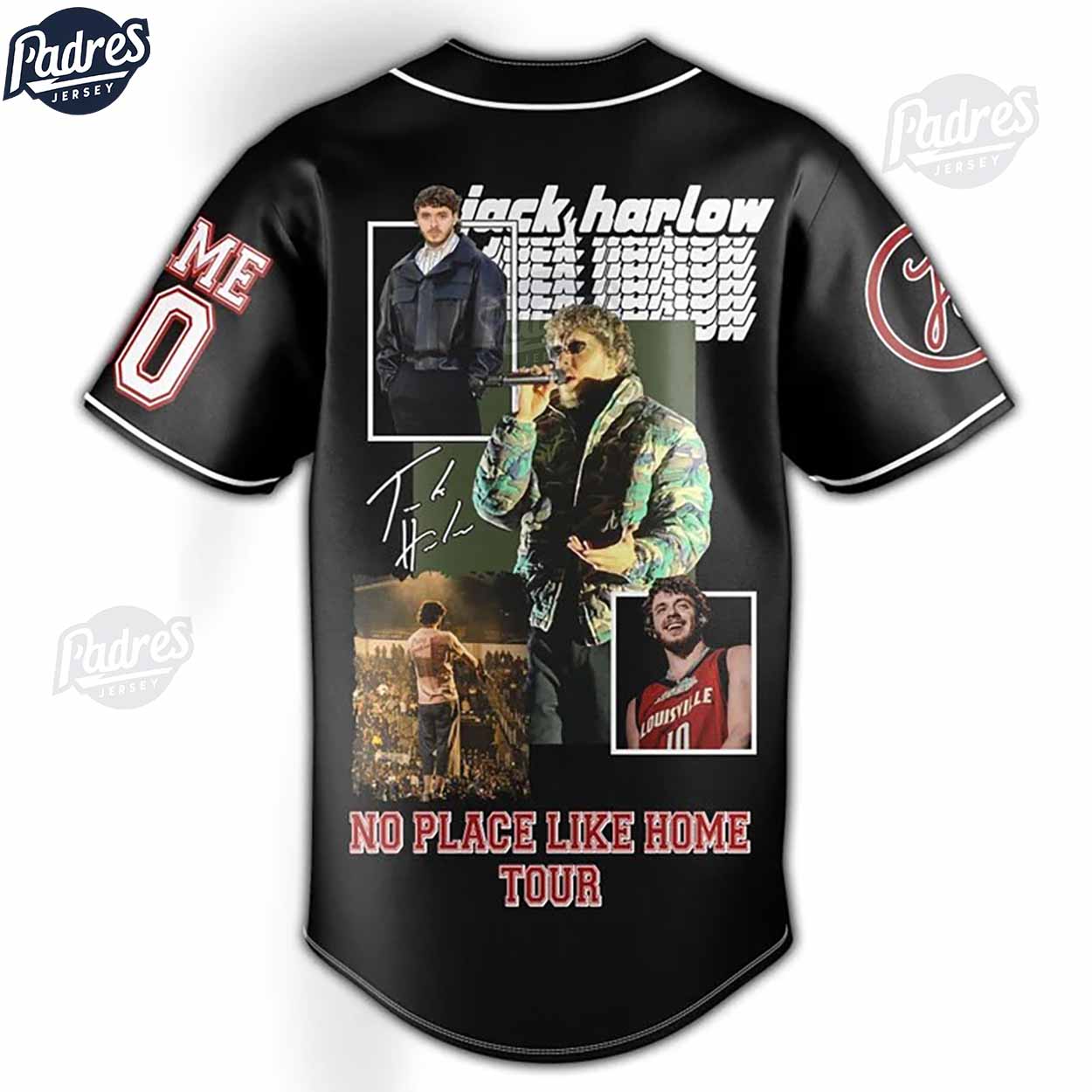 Jack Harlow No Place Like Home Tour Baseball Jersey - Jack Harlow Tickets 2024 - Padres Jersey Oasis: Elevate... (Image 4)
