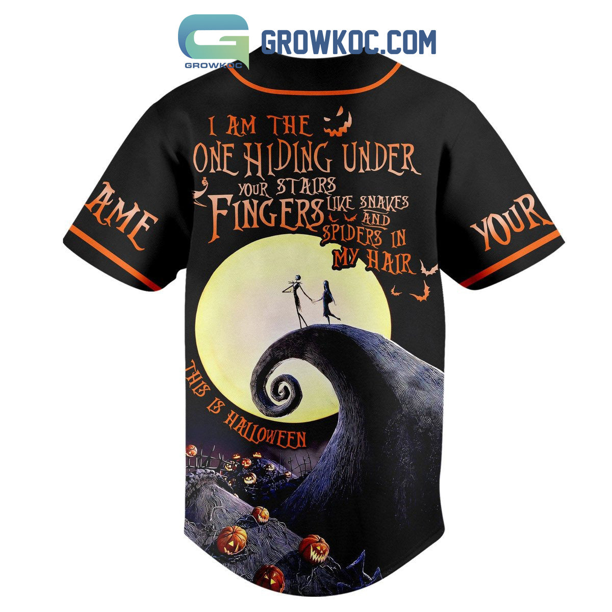 Jack Skellington’s This Is Halloween Personalized Baseball Jersey