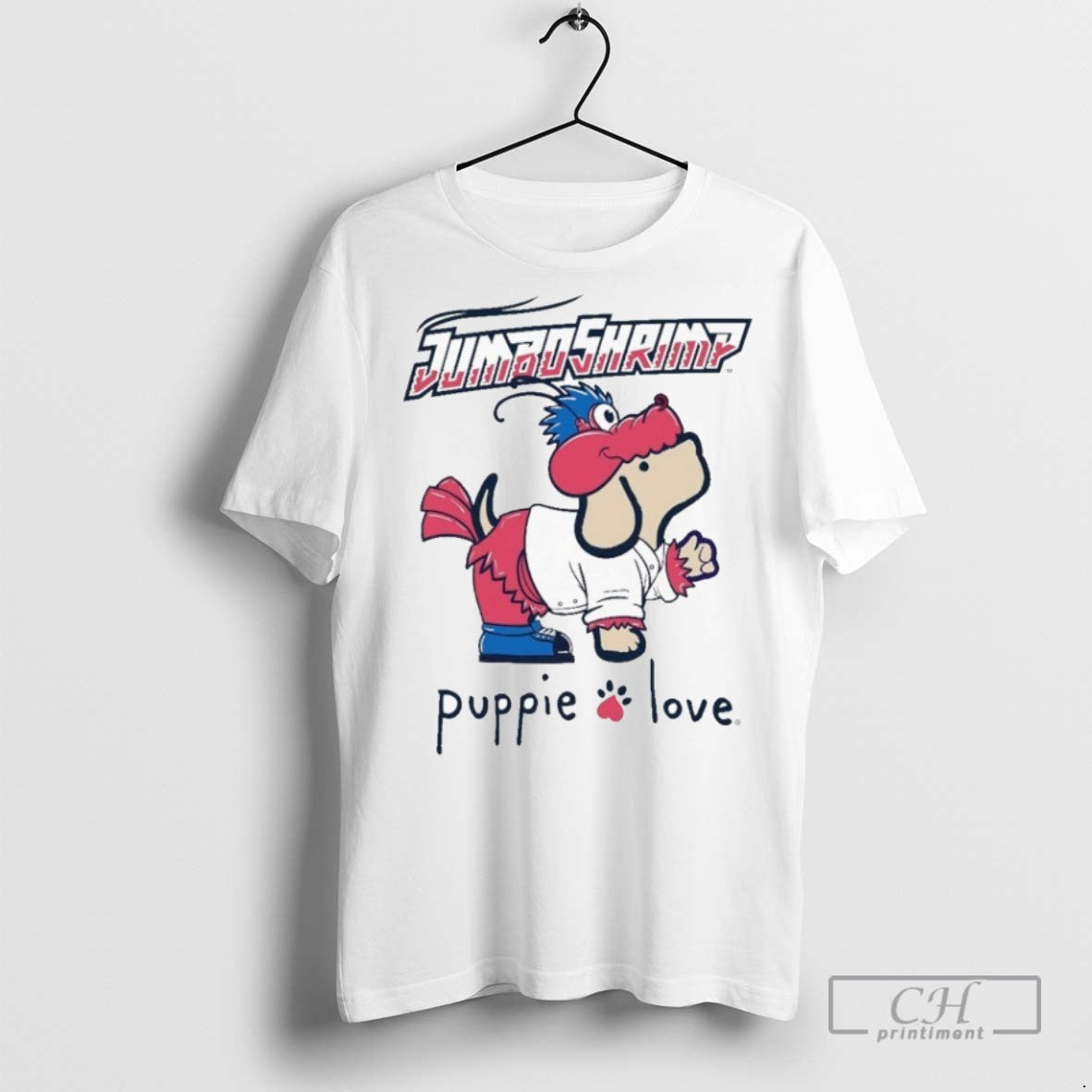Jacksonville Jumbo Shrimp Puppie Love Mascot T Shirts