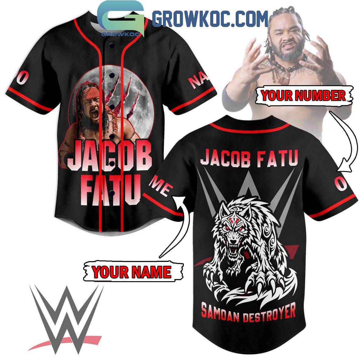 Jacob Fatu Samoan Destroyer Personalized Baseball Jersey