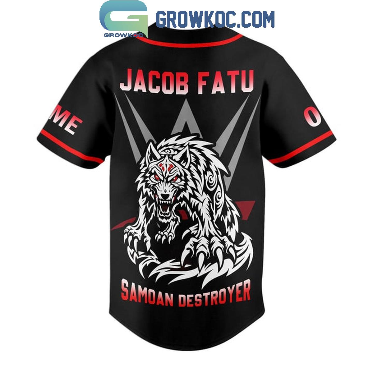 Jacob Fatu Samoan Destroyer Personalized Baseball Jersey
