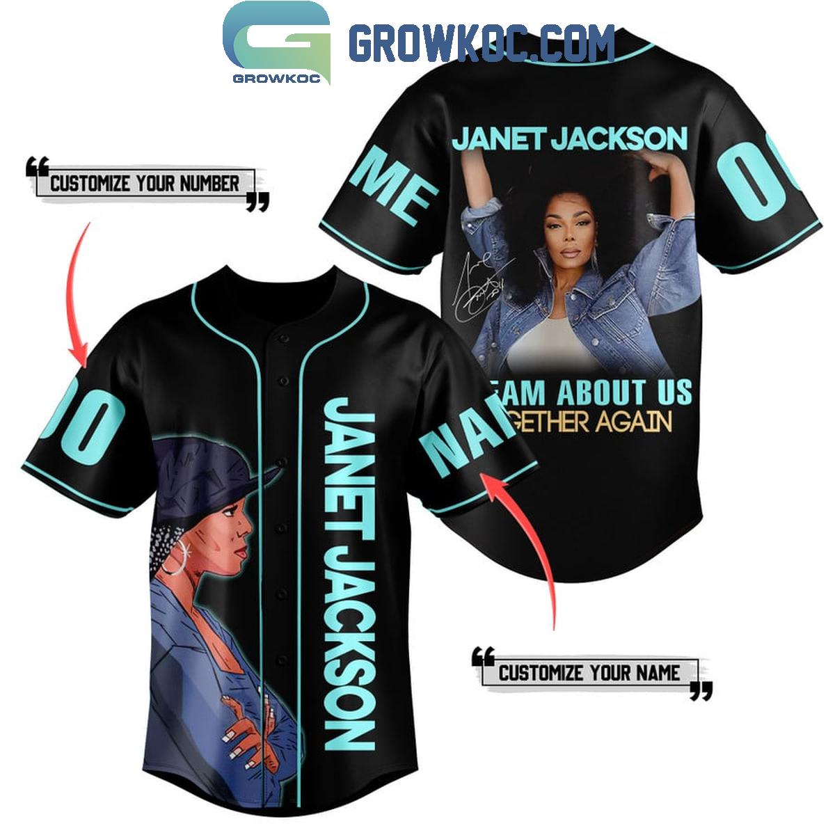 Janet Jackson Dream About Us Together Again Personalized Baseball Jersey
