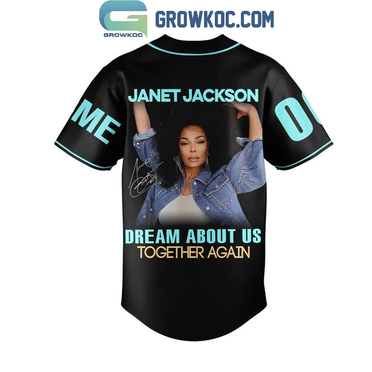 Janet Jackson Dream About Us Together Again Personalized Baseball Jersey