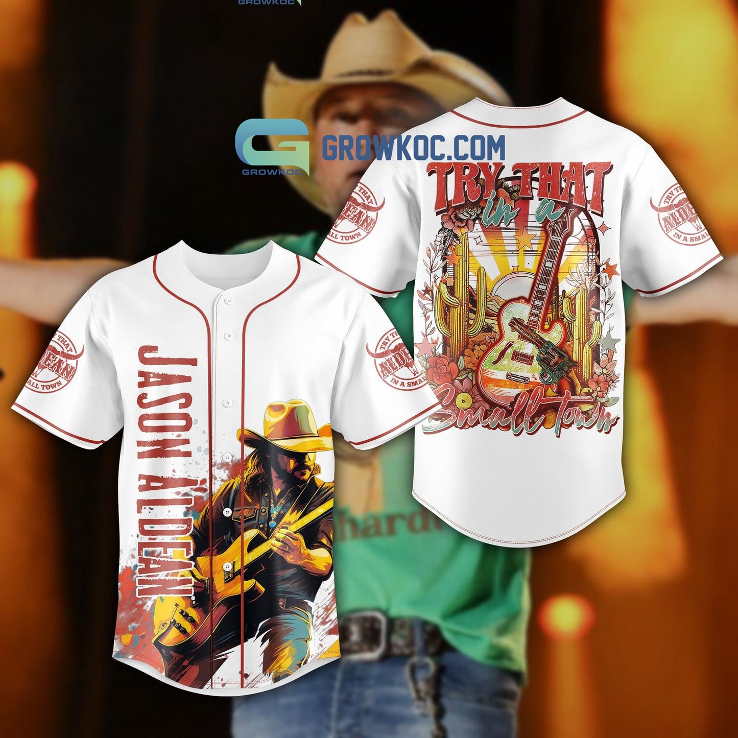 Jason Aldean Try That In A Small Town Art Baseball Jersey