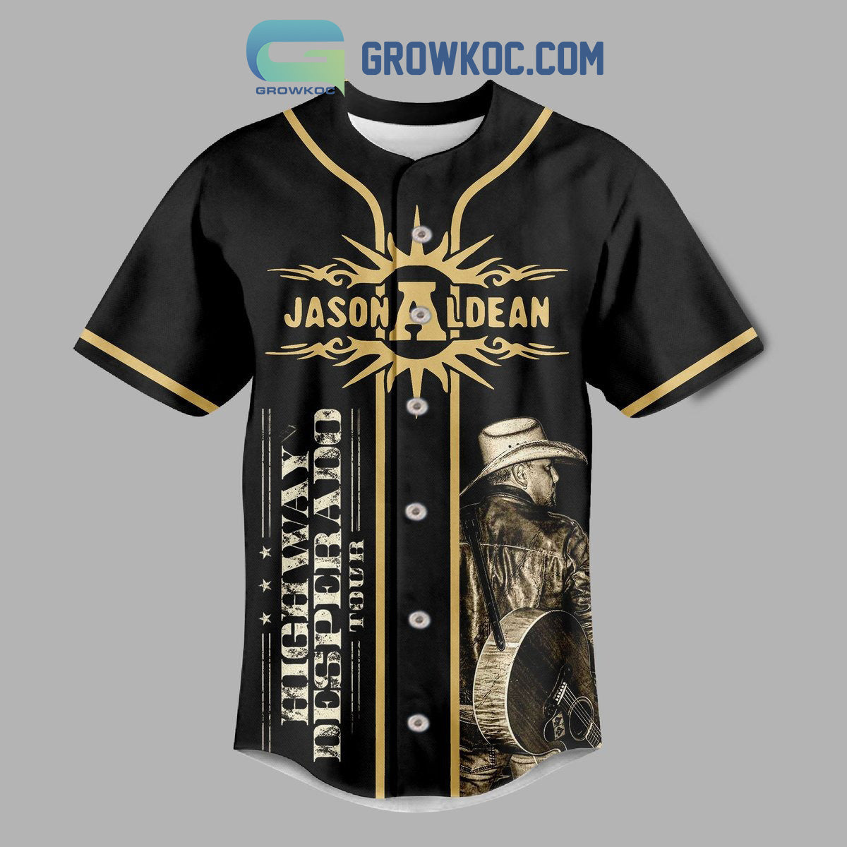 Jason Aldean Try That In A Small Town Highway Desperado Tour Baseball Jersey