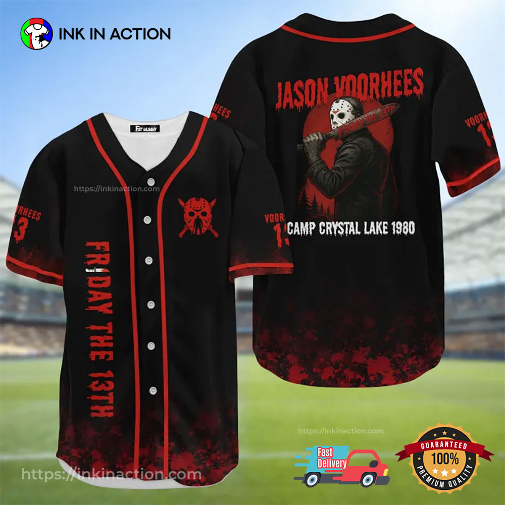 Jason Voorhees Friday The 13th Horror Killer Baseball Jersey