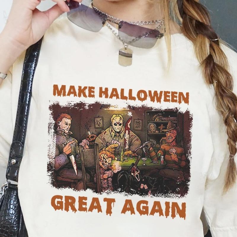 Jason Voorhees Shirt Michael Myers TShirt Funny Make Halloween Great Again Shirt Horror Halloween Shirt Halloween Gift...