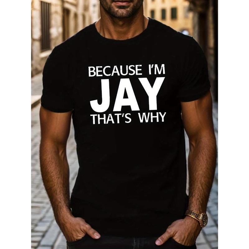 Jay's Casual Tee - Men's Short Sleeve T-Shirt, Crew Neck Summer Top, Machine Washable, Easy Care, Classic Fit, Relaxed...