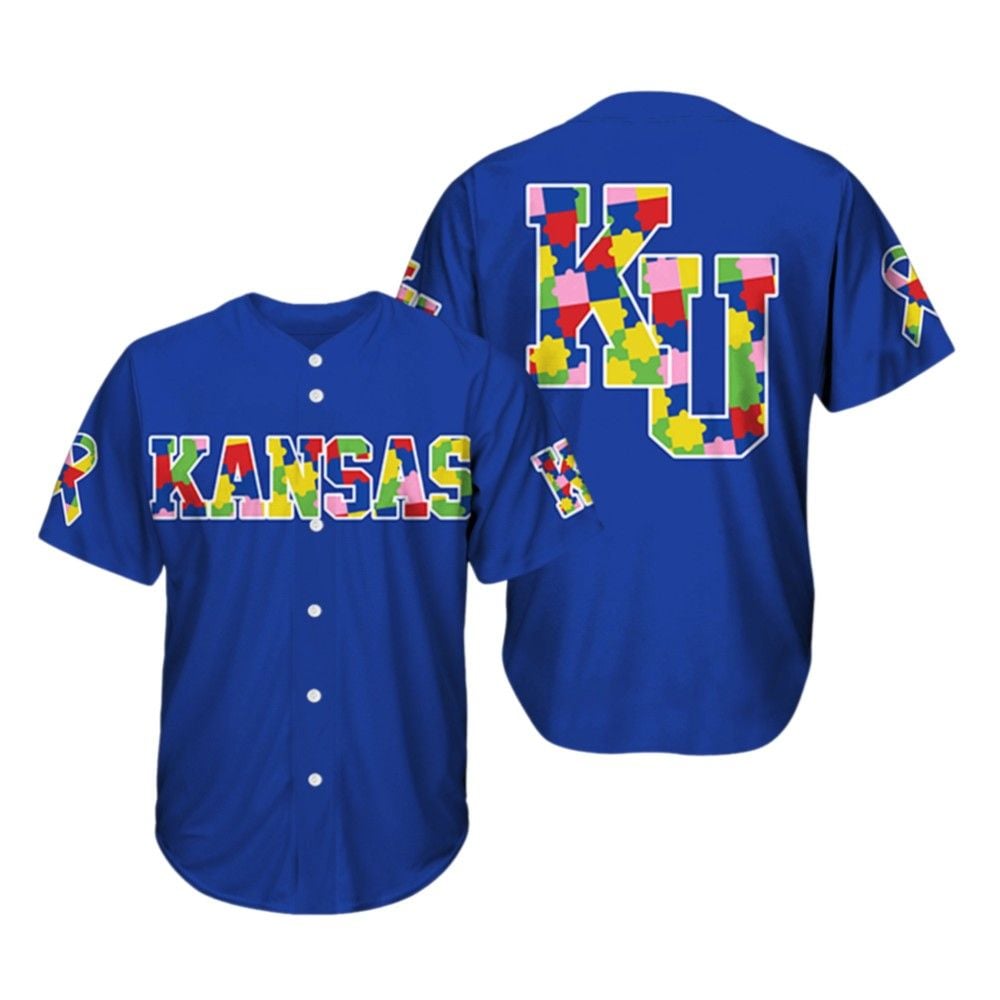 Jayhawks Autism Awareness Night 2025 Jersey - Grishko.com T-Shirts, Hoodie, Sweatshirt | WearSparks.com (Image 2)