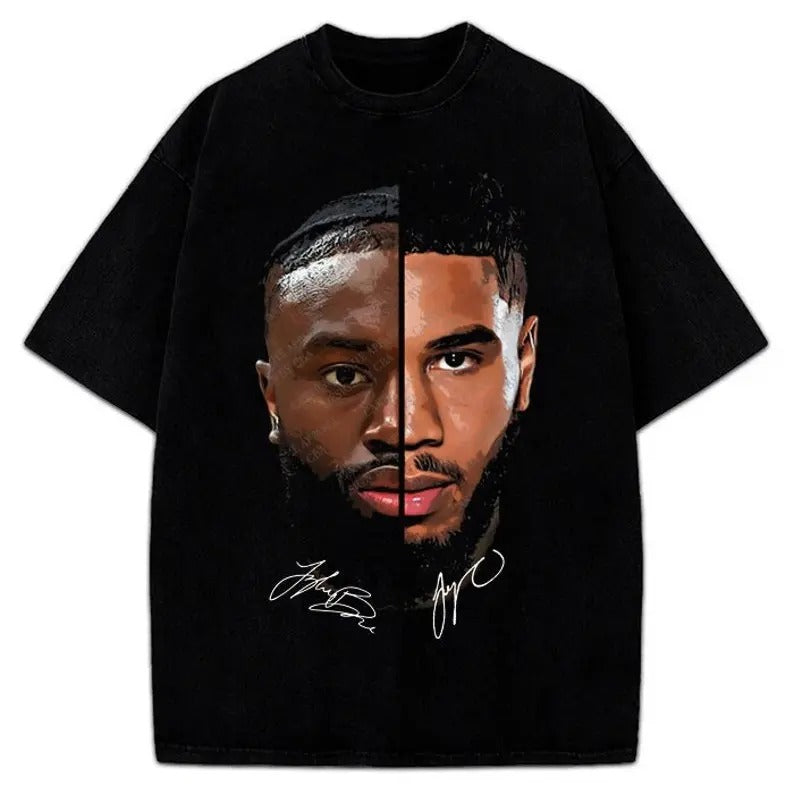 Jaylen Brown and Jason Tatum Duo Shirt Boston Basketball Custom Design Graphic T-Shirt Hoodie, Sweatshirt | WearSparks.com