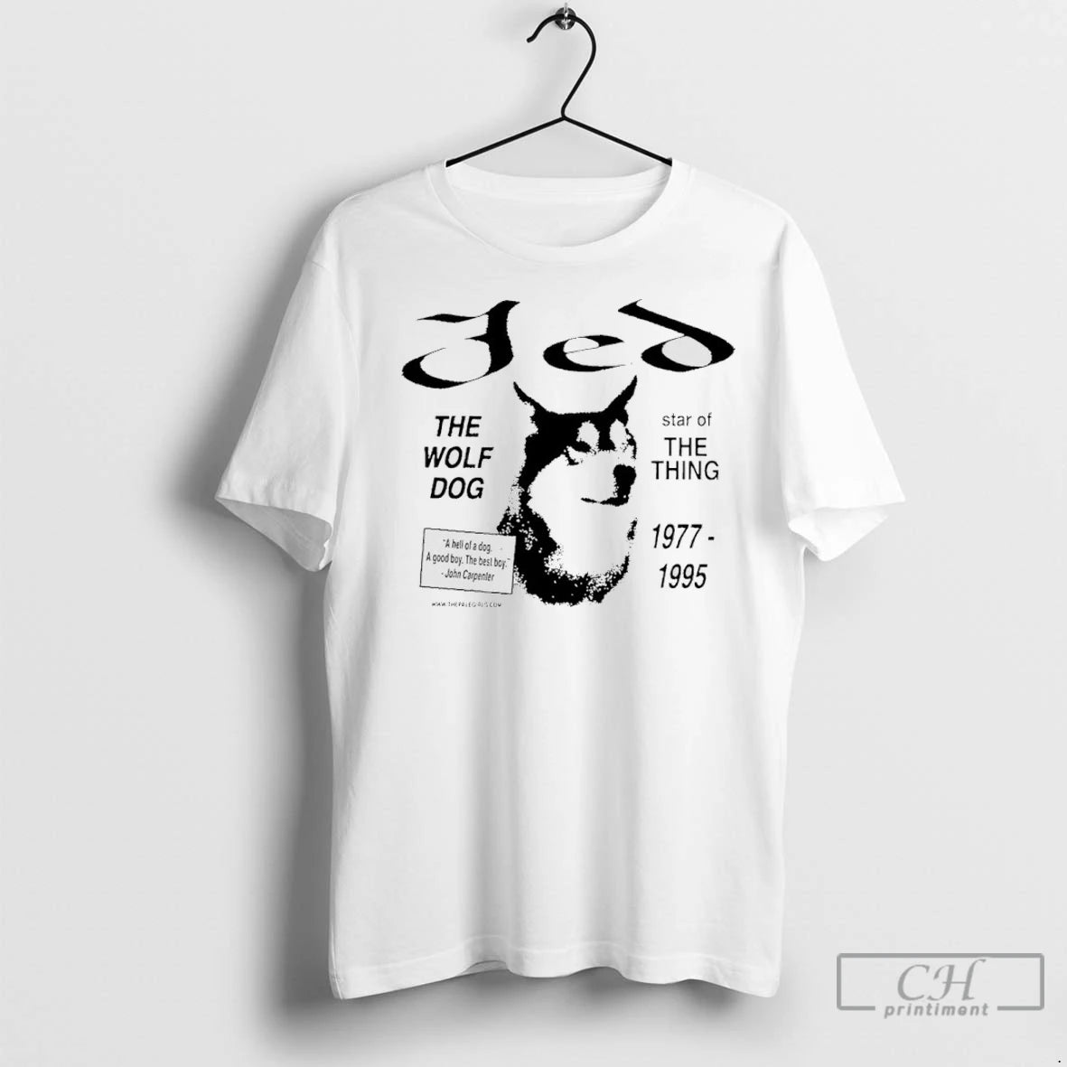 Jed The Wolf Dog Star Of The Thing 1977 1995 T Shirts