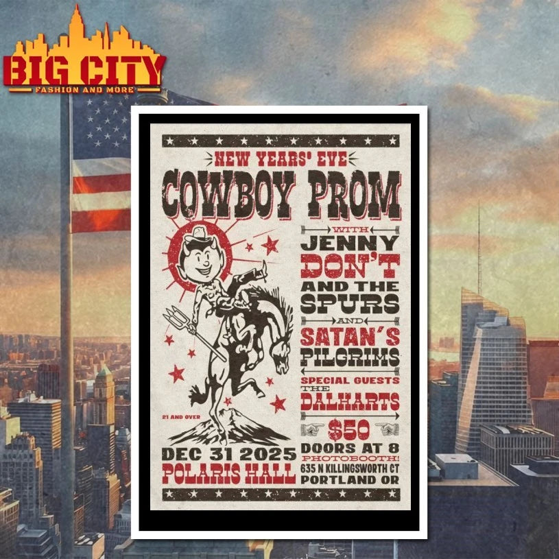 Jenny Don’t and the Spurs And Satan’s Pilgrims 12.31.2025 Portland NYE Poster shirt
