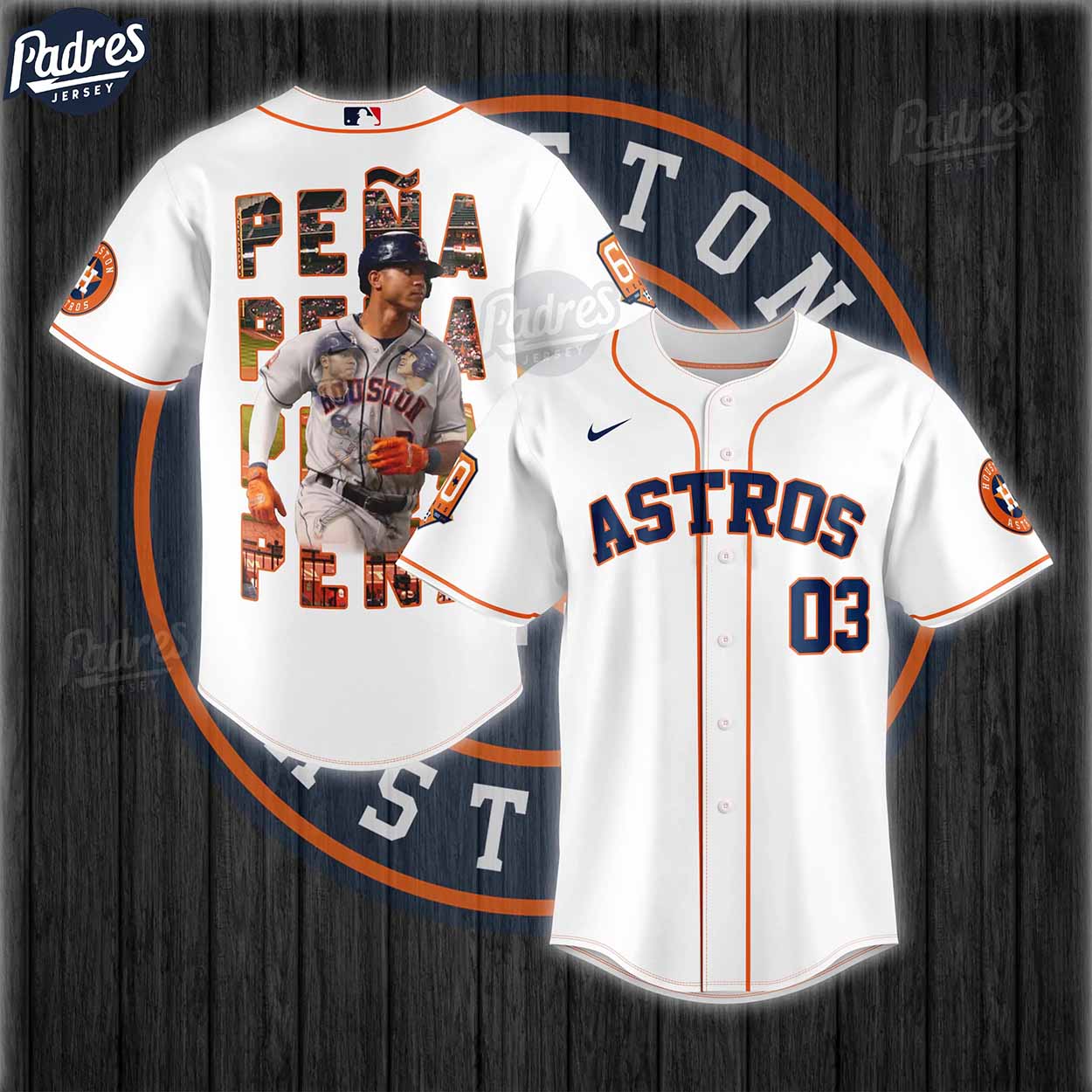 Jeremy Peña Baseball Jersey Houston Astros Design - Padres Jersey Oasis: Elevate Your Baseball Style Game T-Shirts,...