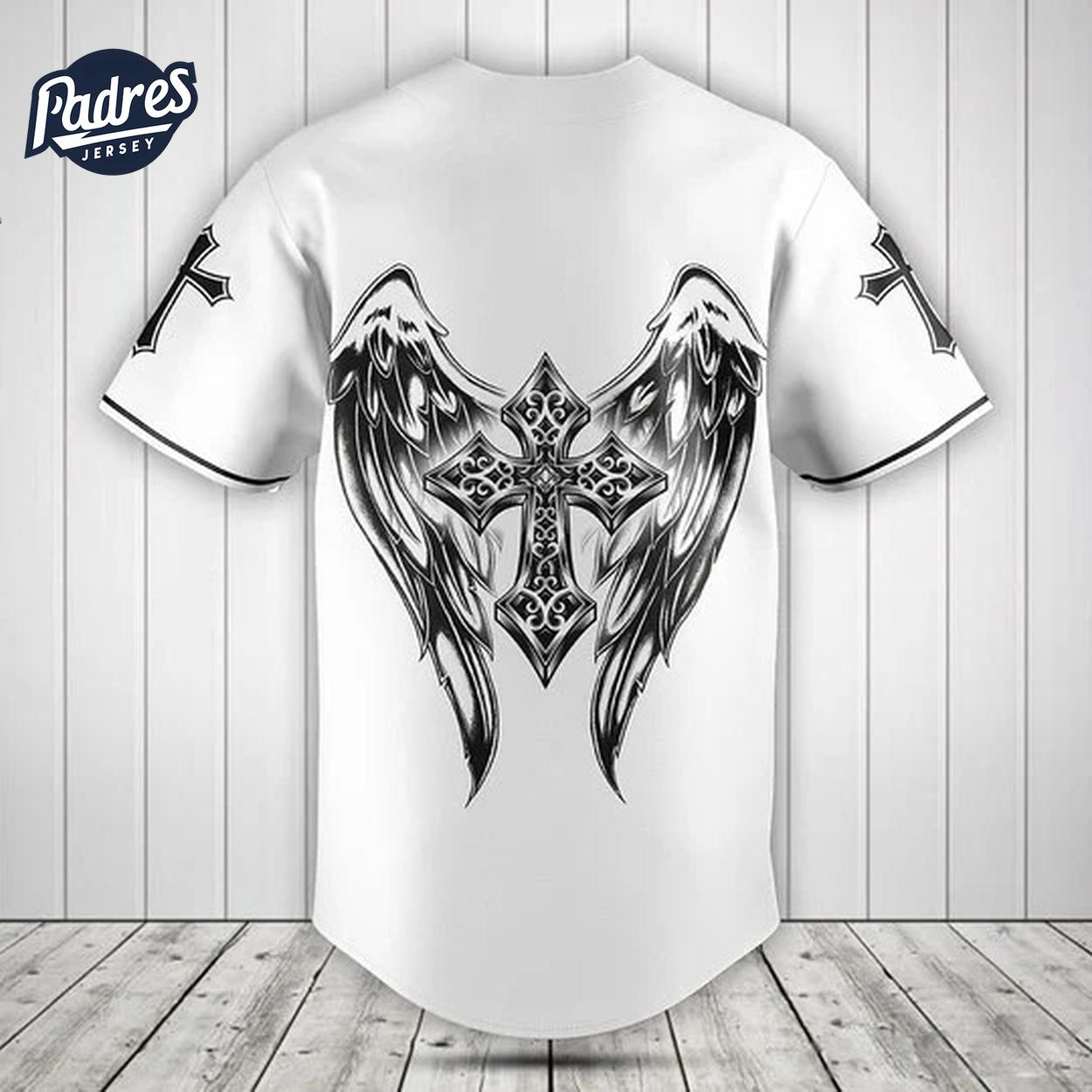 Jesus Black And White Baseball Jersey Style - Padres Jersey Oasis: Elevate Your Baseball Style Game T-Shirts,... (Image 2)