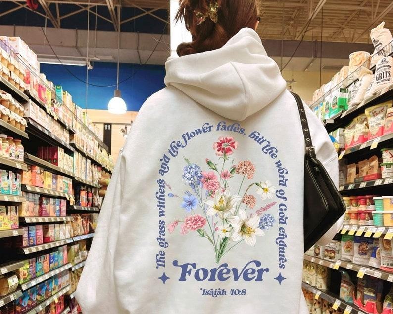Jesus Hoodie Aesthetic Christian Sweatshirt, Womens Religious Shirt, Bible Verse Shir,t Christian Gift For Her, Trendy...