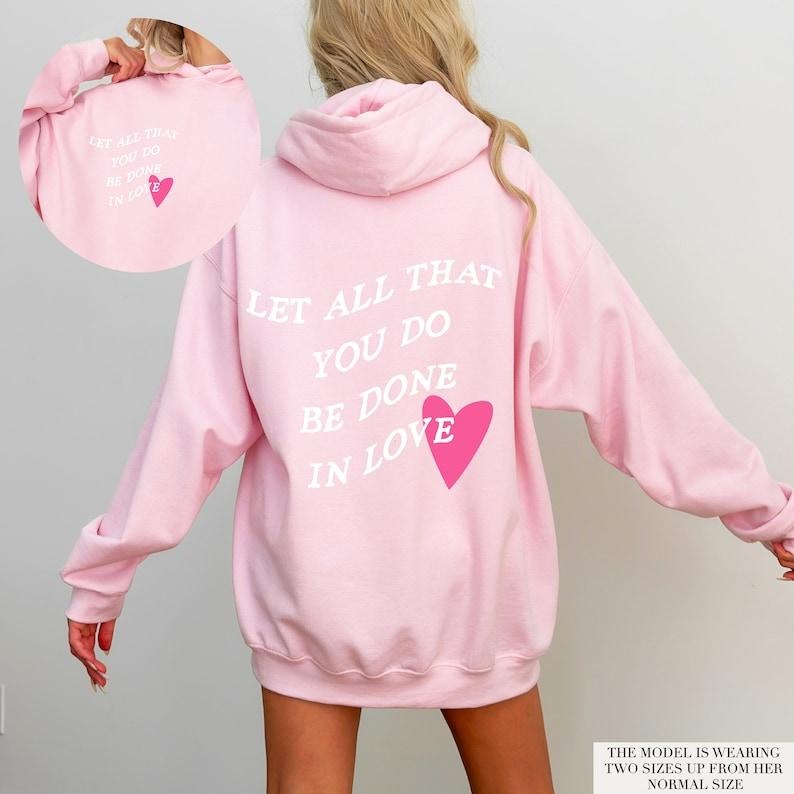 Jesus Hoodie Light Pink Christian Hoodie Coquette Aesthetic Trendy Christian Sweatshirt Jesus Apparel Christian Merch...