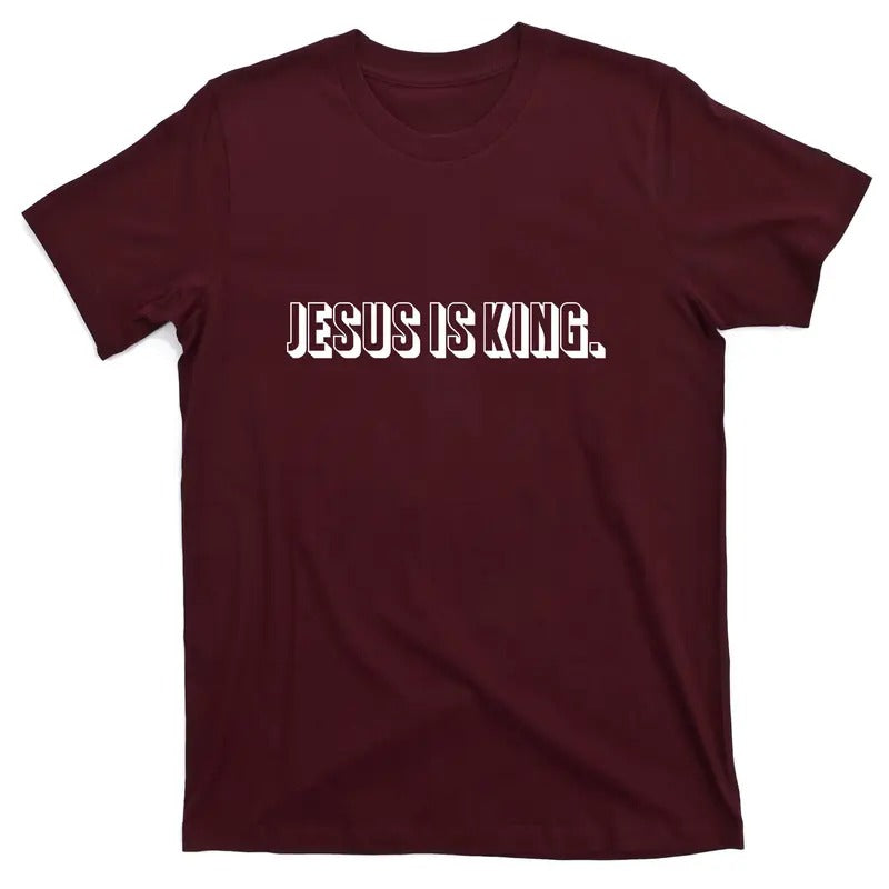 Jesus Is King 3d Simple Font Christian Catholic Christ T-Shirt Hoodie, Sweatshirt | WearSparks.com