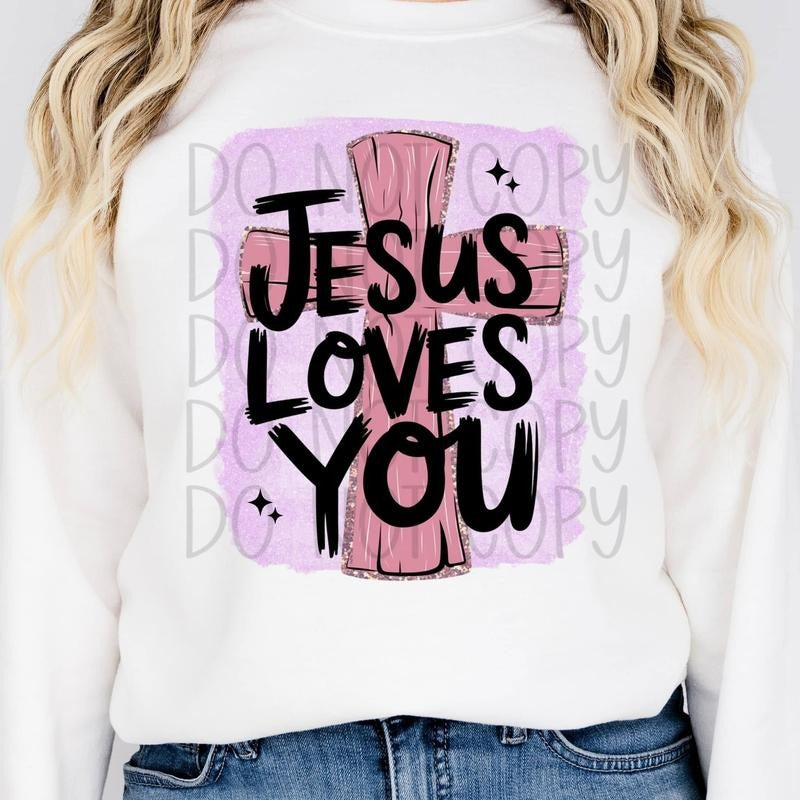 Jesus Love You DTF Transfers - THIS IS NOT A SHIRT Hoodie, Sweatshirt | WearSparks.com