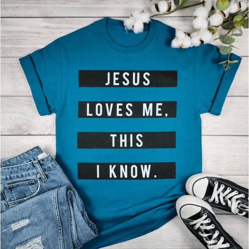 Jesus Loves Me This I Know Graphic Tee Hoodie, Sweatshirt | WearSparks.com