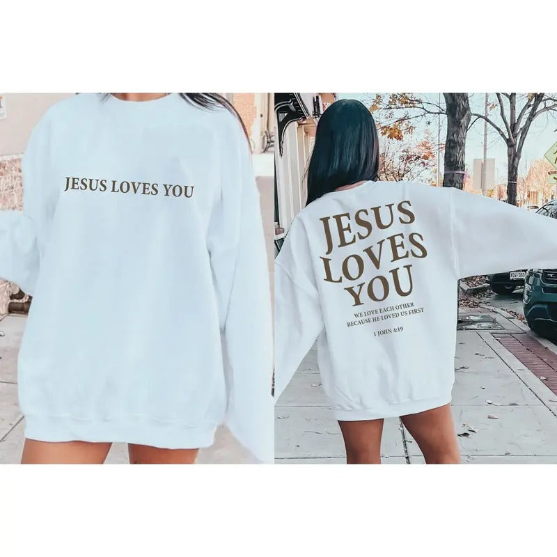 Jesus Loves You Tees Christian Shirt Christian Merch Christian Sweater Jesus Shirtbible Verse Shirt Trendy Christian Tees...
