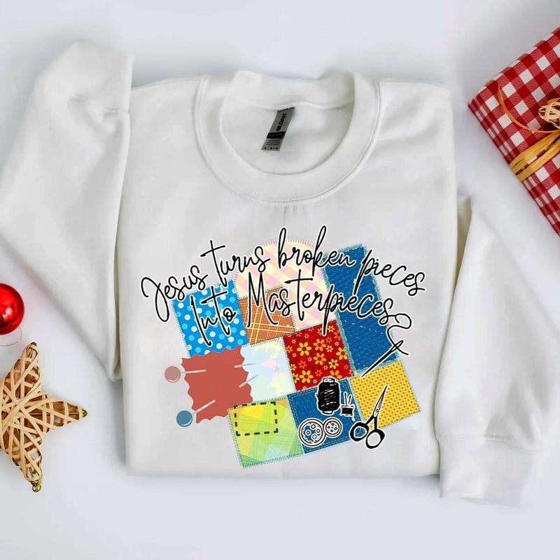 Jesus Turns Broken Pieces Into Masterpieces Sweatshirt, Christian, Religious, Jesus Apparel, Bible Verse Shirt Hoodie