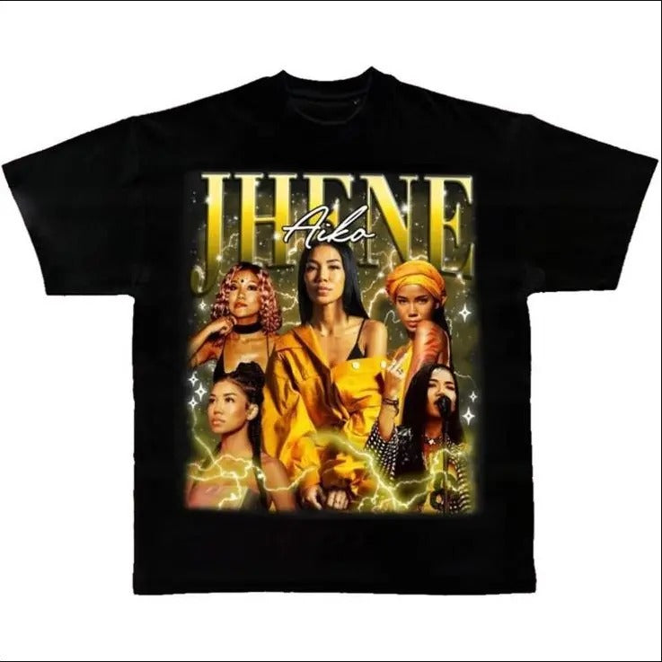 Jhene Classic Black Cotton T-Shirt - Unisex Heavy Cotton Tee Gildan 5000 Hoodie, Sweatshirt | WearSparks.com