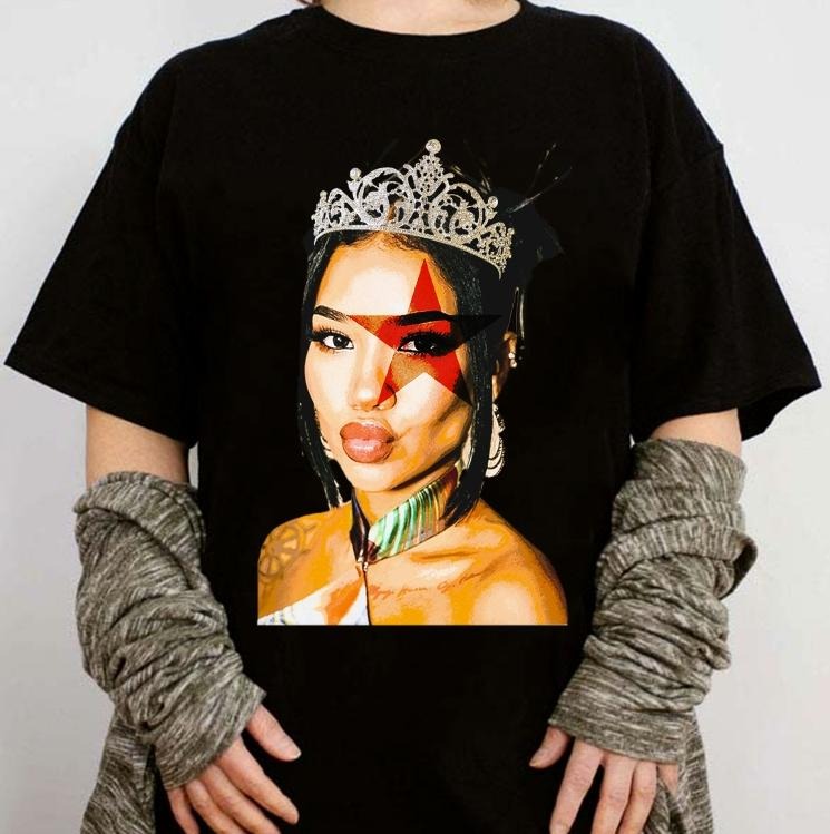 Jhenee Princess Crown Black T-Shirt Cotton Fabric Hoodie, Sweatshirt | WearSparks.com