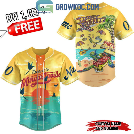 Jimmy Buffett Party At The End Of The World Personalized Baseball Jersey