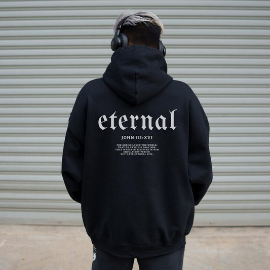 John 3:16 Unisex Christian Hoodie, Eternal Gospel Bible Verse Hoodie, Christian Streetwear, Christian Merch, Jesus...