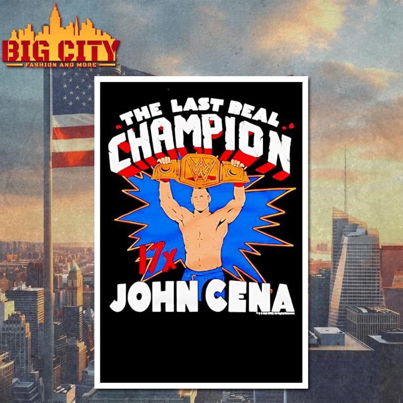 John Cena The Last Real Champion 17x Caricature Shirt