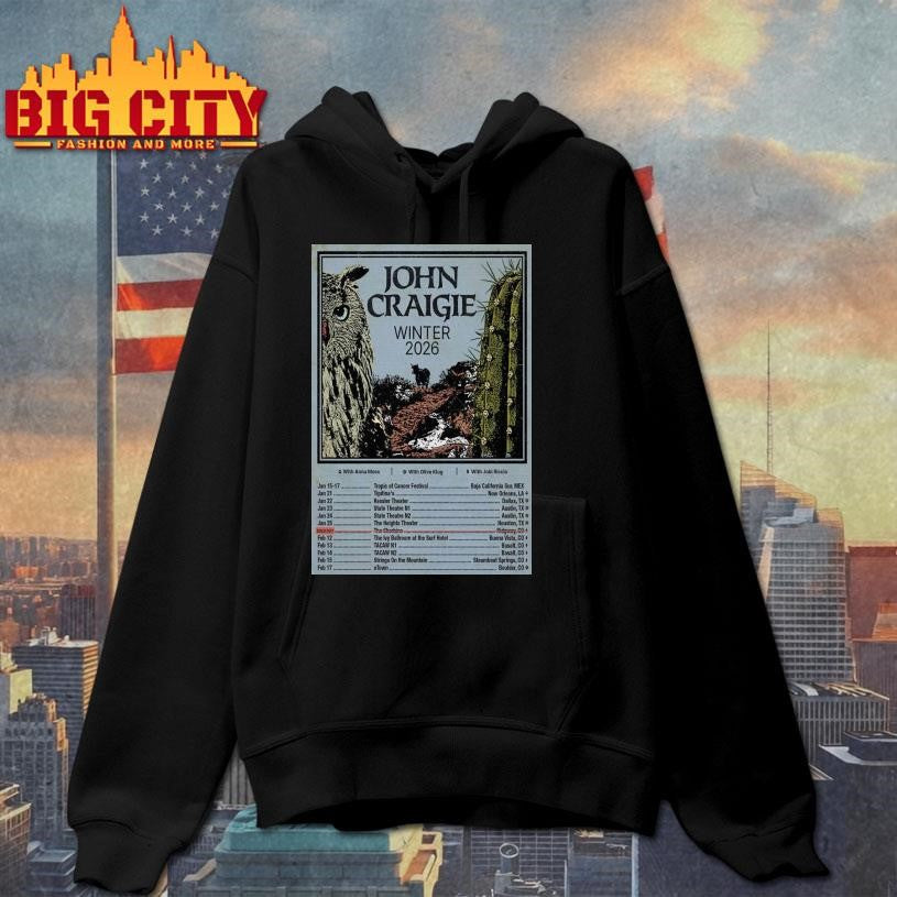 John Craigie Tour Winter 2026 Poster shirt