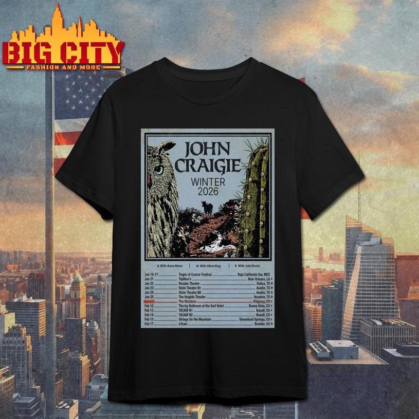 John Craigie Tour Winter 2026 Poster shirt