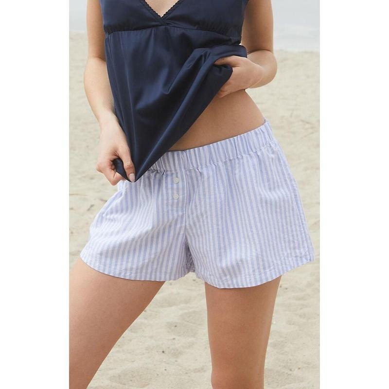 John Galt Women's Blue & Light Blue Keira Boxer Shorts T-Shirts, Hoodie, Sweatshirt | WearSparks.com