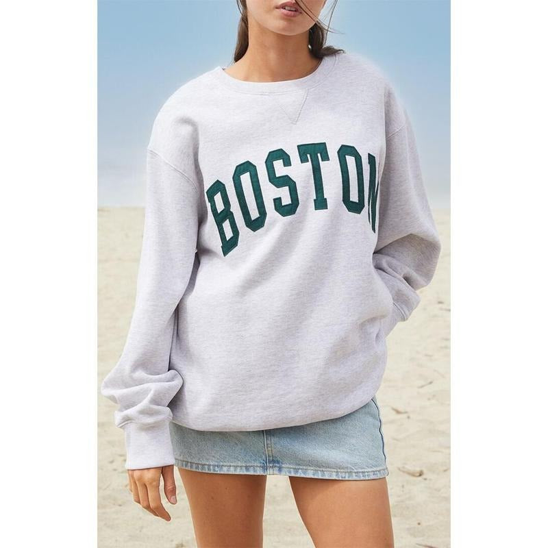 John Galt Women's Boston Erica Crew Neck Sweatshirt T-Shirts, Hoodie | WearSparks.com