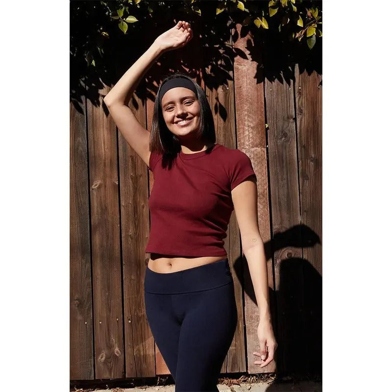 John Galt Women's Burgundy Hailie Basic T-Shirt Hoodie, Sweatshirt | WearSparks.com
