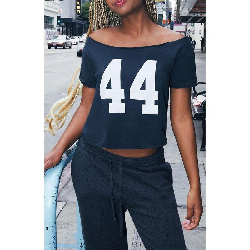 John Galt Women's Hailie 44 Off-The-Shoulder Short Sleeve Top - Multicolor T-Shirts, Hoodie, Sweatshirt | WearSparks.com